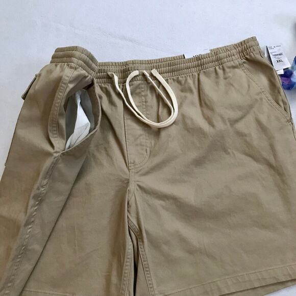 Lands' End NWT Khaki Pull On Shorts Men XXL (44-46) - Picture 3 of 9